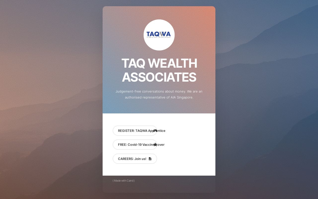 Carrd profile picture for @taqwa
